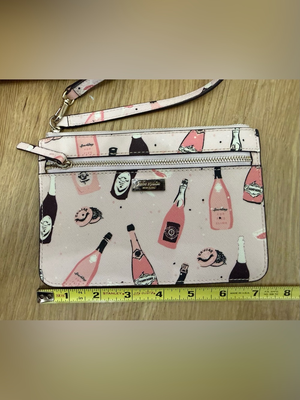 Kate Spade Shore Street Margareta Champagne Tote Bag & Matching Wristlet Pop Art - Picture 10 of 14